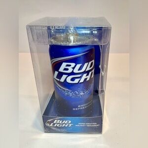 New  Bud Light Beer Can Christmas Holiday Ornament
